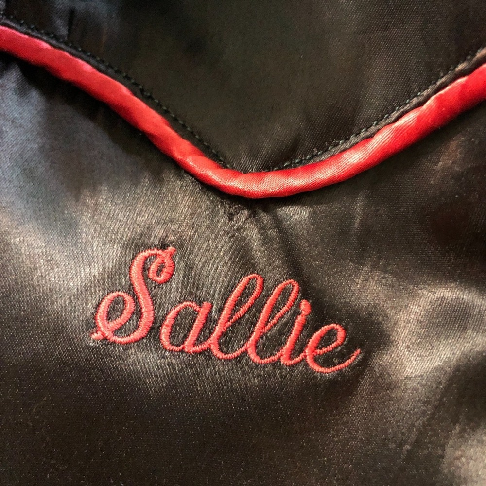 RARE Vintage 80s Rodeo Exchange Fort Worth Stockyards Satin Jacket Western Brown - Picture 4 of 7